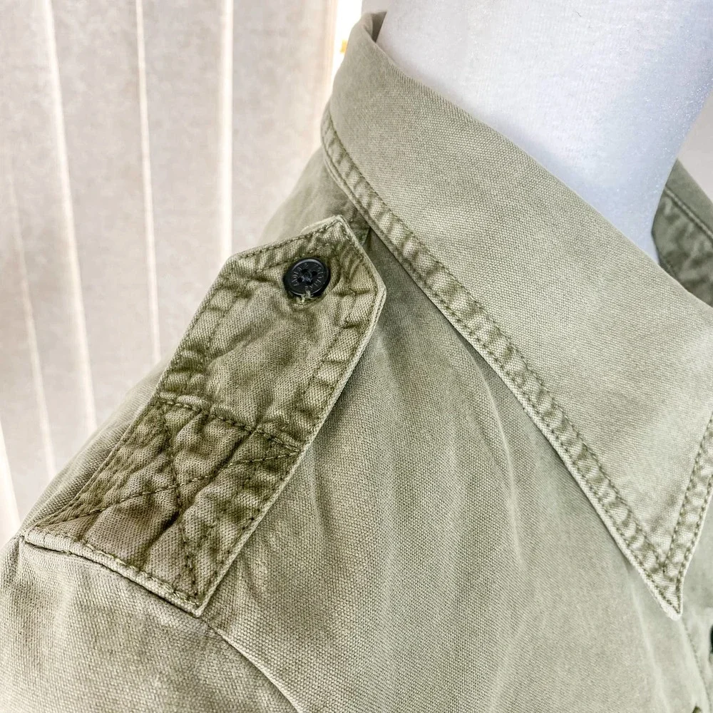 Zadig and Voltaire Toast Mili Green Military Shacket Shirt Size XS - Picture 10 of 14